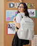斯凱奇（Skechers）雙肩包登山背包防潑水大容量旅游通勤輕便書包 月球灰/00MV 曬單實(shí)拍圖