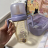 NOURI吸管杯奶瓶一歲以上直飲杯寶寶喝奶防嗆靜謐紫300ml重力球 曬單實(shí)拍圖