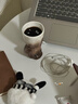 CONGSTUDIO限定手作可愛(ài)貓咪手工陶瓷杯酒杯咖啡杯創(chuàng  )意卡通少女生日禮物 巧克力「糊糊」 曬單實(shí)拍圖