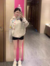魯雅爾美式重磅印花連帽衛(wèi)衣女早秋季新款寬松設(shè)計(jì)感小眾高街上衣服情侶 白灰色 L 建議100斤到120斤 曬單實(shí)拍圖
