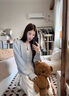 蝶嬌諾（DIEJIAONUO）衛(wèi)衣女2025年秋季女裝新款穿搭女套裝小香風(fēng)鹽系氣質(zhì)顯瘦港風(fēng)休閑 開衫+內(nèi)搭+褲子 S 曬單實(shí)拍圖