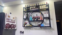 圣洛伊鐵藝吧臺(tái)酒架掛墻展示柜酒柜置物架墻上餐廳壁掛式現(xiàn)代紅酒架墻 黑色140*15*80 曬單實(shí)拍圖