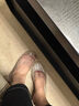 DJVT日本水晶拖鞋女透明洗澡防滑防臭居家涼拖鞋夏季外穿包頭半拖鞋女 白色【彩點】 37 偏小一碼 曬單實拍圖