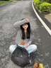芭芙達妮獨特chic條紋波點(diǎn)針織開(kāi)衫女雙面可穿減齡單排扣上衣2025初春外套 灰色 XL 曬單實(shí)拍圖