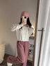矜持范毛衣女套裝女2025秋季新款V領(lǐng)燈籠袖針織衫女毛衣上衣兩件套裝 白色打底衫+白色開(kāi)衫 M 曬單實(shí)拍圖