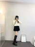 DAPHNE達芙妮棕色長(cháng)筒靴女2025秋季新款厚底中筒西部騎士靴堆堆褲管靴子 黑色 37 曬單實(shí)拍圖