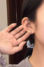 戚小米S999足銀珍珠耳環(huán)女養(yǎng)耳洞純銀耳釘圈氣質(zhì)百搭雙層洗睡免摘耳飾品 珍珠耳環(huán)小號一對【999足銀】 曬單實拍圖