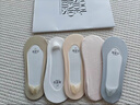 浪莎（LangSha）船襪女5雙夏季冰絲超薄隱形襪女士棉襪底無(wú)痕硅膠不掉跟淺口襪子 曬單實(shí)拍圖