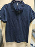 羅蒙（ROMON）夏季新款美式翻領(lǐng)半袖男士短袖t恤polo衫修身時(shí)尚百搭休閑體恤衫 藏青色 XL 120-140斤 曬單實(shí)拍圖