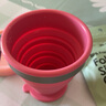 m square便攜式折疊硅膠杯碗野餐露營寶寶食品級旅行戶外 煙粉色中杯 曬單實拍圖