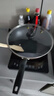 木丁丁【32cm】蜂窩炒鍋不易粘鍋家用炒鍋平底電磁爐燃氣通用雙導流炒鍋 蜂窩炒鍋【32CM有蓋＋木鏟】 32cm 曬單實(shí)拍圖