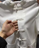 凡黛克中式亞麻短袖t恤男國(guó)風(fēng)工作服定制中醫(yī)館養(yǎng)生館茶館唐裝長(zhǎng)袖工裝 【下擺開(kāi)叉】中式盤(pán)扣短袖--白色 2XL 曬單實(shí)拍圖