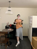 MMLG美式長袖T恤女男秋季新款寬松百搭插肩袖上衣情侶同款潮牌打底衫 黑花灰 S 曬單實拍圖