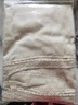 恒源祥長(cháng)條紗巾灰色蕾絲薄圍巾女春秋棉麻絲巾媽媽護頸圍脖子披肩兩用 米黃 曬單實(shí)拍圖