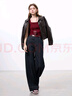 三彩2025秋款原色牛仔褲撞色壓線(xiàn)中腰寬松直筒闊腿褲休閑M 海軍藍 M 160/68A 曬單實(shí)拍圖