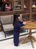 靚貝城堡女童秋裝套裝2025新款女寶寶洋氣時(shí)髦學(xué)院兒童休閑運(yùn)動(dòng)衛(wèi)衣兩件套 藏青色 120 曬單實(shí)拍圖