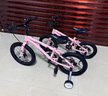 鳳凰（Phoenix）兒童自行車青少年3-4-6-8-10-12-15歲中大童學(xué)生山地車腳踏車單車 櫻花粉輻條輪98裝-輔助輪+單支撐 16寸(適合105-120cm) 曬單實拍圖