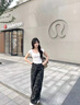 魯雅爾美式復古迷彩工裝牛仔褲女秋季胖mm慵懶松弛感顯瘦闊腿拖地長(cháng)褲子 迷彩色 L 曬單實(shí)拍圖