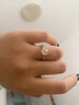 DRAGBOLL鉆戒女一克拉人工培育鉆石訂婚求婚30分鉆石戒指培育鉆戒六爪婚戒 D色 VS1-30分 白18K金鉆戒（指圈號詢客服） 曬單實拍圖