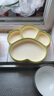 COOKSS 寶寶餐盤(pán)硅膠嬰兒學(xué)吃飯分格兒童餐具輔食碗餐盤(pán)帶吸盤(pán) 雙拼綠 曬單實(shí)拍圖