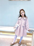 G.DUCKKIDS小黃鴨童裝女童秋裝套裝兒童衣服女孩春秋季洋氣格子背心公主裙兩 淺粉色 110 建議4~5歲【100-110cm】cm 曬單實拍圖