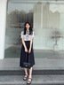 Dudant奢侈高檔品牌休閑旗袍國風(fēng)套裝連衣裙女裝2025年漢服感兩件套裙子 蘭色 M 曬單實(shí)拍圖
