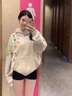 魯雅爾美式重磅印花連帽衛(wèi)衣女早秋季新款寬松設(shè)計(jì)感小眾高街上衣服情侶 白灰色 L 建議100斤到120斤 曬單實(shí)拍圖