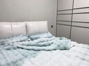 水星系列家紡高端雙面毛絨牛奶絨四件套輕奢床單被套冬季仿兔毛絨加厚床上用品 七彩泡泡綠 1.8m四件套 床單款 被套200*230cm 曬單實拍圖