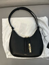 芙拉（FURLA）【七夕禮物】GOCCIA牛皮小號女士時髦簡約高級感單肩包月牙包腋下 黑色 曬單實拍圖