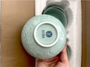 蘇氏陶瓷（SUSHI CERAMICS）青瓷釉陶瓷碗花開(kāi)富貴米飯碗湯碗6件套裝餐具 曬單實(shí)拍圖