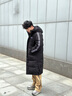 雪中飛新款男女情侶長(cháng)款連帽羽絨服青春運動(dòng)時(shí)尚陽(yáng)光學(xué)院風(fēng) 黑色|8056 185/104A 曬單實(shí)拍圖