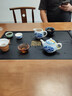 古越龍騰 實木茶桌茶臺帶燒水壺一體式陽臺小泡茶機椅組合家庭用大板茶幾 石盤抽屜款+1琴弦4月牙 1.6米新中式四抽屜款 曬單實拍圖