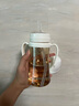 Grosmimi韓國(guó)進(jìn)口格羅咪咪吸管杯奶瓶嬰兒童水杯PPSU學(xué)直飲杯子6月1-3歲 小熊白吸管杯奶瓶手柄款 300ml 曬單實(shí)拍圖