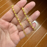 老廟黃金足金磨砂間光珠手鏈女基礎(chǔ)鏈轉(zhuǎn)運(yùn)珠復(fù)購補(bǔ)貼七夕送女友 曬單實拍圖