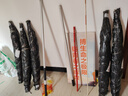 老式木柄拖把加粗加長(cháng)木桿棉線(xiàn)拖把圓頭吸水拖把物業(yè)車(chē) 60平頭藍白線(xiàn) 曬單實(shí)拍圖