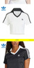 阿迪達(dá)斯 （adidas）三葉草系列 女 V-NECK POLO 短袖 JD2608 白色  M  曬單實(shí)拍圖