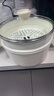 LVUDH德國品質(zhì)陶瓷不粘鍋湯鍋蒸鍋一體家用雙耳煲湯鍋燃氣灶電磁爐通用 加深款+琺瑯蒸格 20cm 曬單實(shí)拍圖