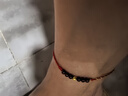 周六福足金石榴石瑪瑙黃金腳鏈腳繩女鴻運生日禮物定價(jià)A089485長(cháng)21cm 曬單實(shí)拍圖