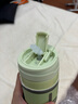 喜具杯女學(xué)生高顏值杯套保溫杯保冷雙飲大容量可愛(ài)吸管直飲兒童便攜杯子 綠色帕恰狗-保溫杯 500ml 杯子+【可愛(ài)杯套】 曬單實(shí)拍圖