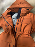 鴨鴨（YAYA）羽絨服女中長(cháng)款2025年冬季新款收腰顯瘦戶(hù)外連帽保暖派克服外套HS 落日橙色 M 160/84A(M) 曬單實(shí)拍圖
