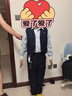 羅蒙兒童西裝男童禮服花童馬甲套裝主持人婚禮鋼琴畢業(yè)表演 藏青 140 曬單實拍圖