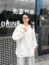 Shelley Jones280g重磅白色連帽衛(wèi)衣男春秋季美式cleanfit潮牌套頭情侶百搭外套 白色 XL [推薦120-140斤] 曬單實(shí)拍圖