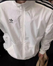 adidas情侶款復(fù)古風(fēng)梭織立領(lǐng)夾克外套男女阿迪達(dá)斯官方三葉草 亮白 XS 曬單實(shí)拍圖