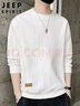 JEEP SPIRIT吉普衛衣男士長(cháng)袖T恤秋冬季休閑潮牌寬松打底衫外套男裝上衣服 曬單實(shí)拍圖