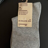 無(wú)印良品（MUJI）男女通用 合腳直角 襪口無(wú)橡筋襪 襪子 灰色 均碼 23-25cm 曬單實(shí)拍圖