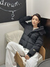 高梵黑金鵝絨服女王5.0短款25新款修身百搭顯瘦女士羽絨服秋冬外套 黑色 L 曬單實(shí)拍圖