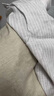 無印良品（MUJI）男式 漢麻水洗 長袖襯衫 男士襯衣外套上衣男款夏季 男裝AC218A5S 灰色條紋 M (170/92A) 曬單實拍圖