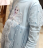 女童韓版長(cháng)袖艾莎公主裙兒童2025新款秋季愛(ài)莎連衣裙棉網(wǎng)紗裙子潮 淺藍色 120 cm 曬單實(shí)拍圖