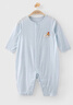 優(yōu)奇嬰兒衣服連體衣夏季男女寶寶長袖睡衣哈衣兒童爬服純棉無骨空調(diào)服 曬單實(shí)拍圖