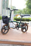 KaFeiDi A9 pro max碳纖維超輕7.8kg便攜小布三折疊自行車(chē)一體成型碳三刀 復古郵政綠黑配/M把 9速 16英寸 曬單實(shí)拍圖